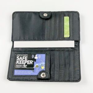 New Bifold Slim Wallet "Safe Keeper" Black